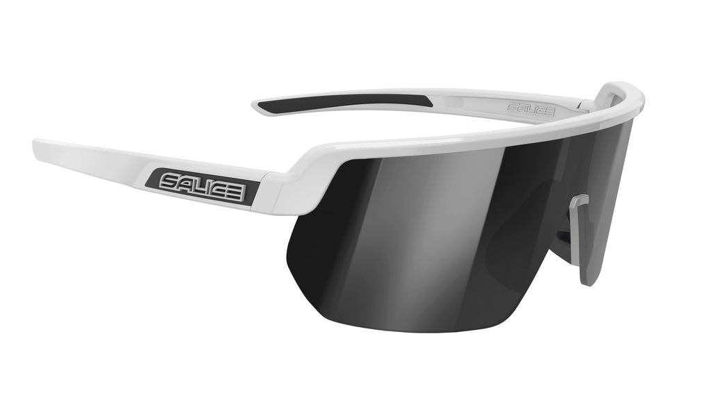 Gafas ciclismo Salice 023 RWX blanco lente fotocromática negra UV400