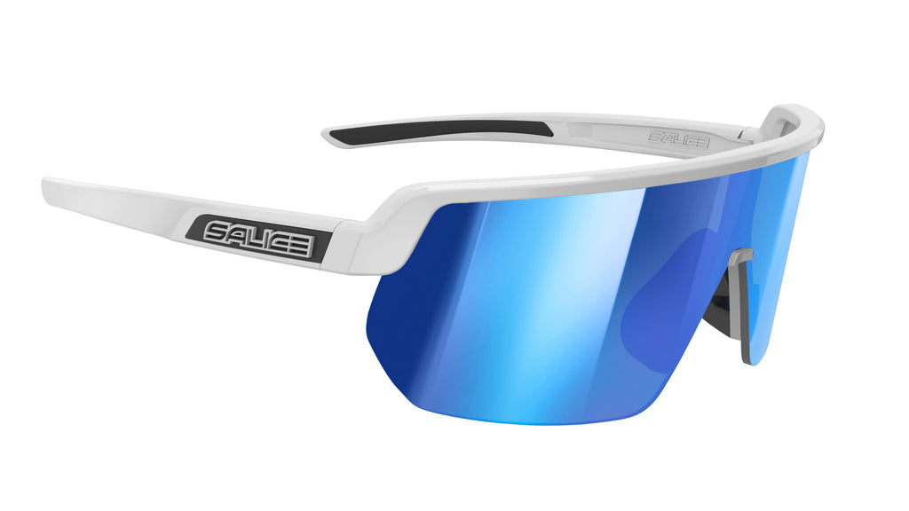 Gafas ciclismo Salice 023 RWX blanco lente fotocromática azul UV400