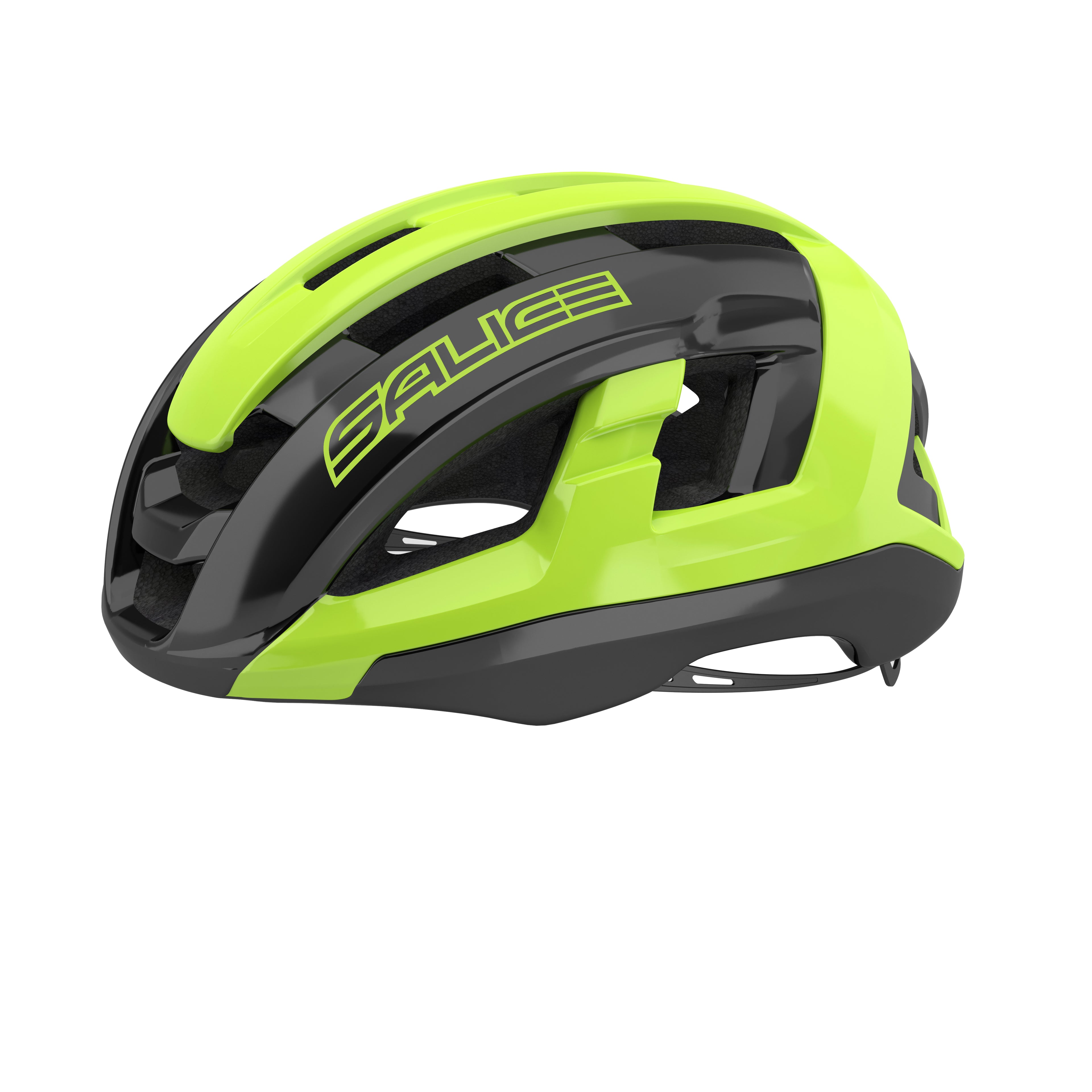 Casco ciclismo Salice Gavia negro lima aerodinámico estilo ciclismo