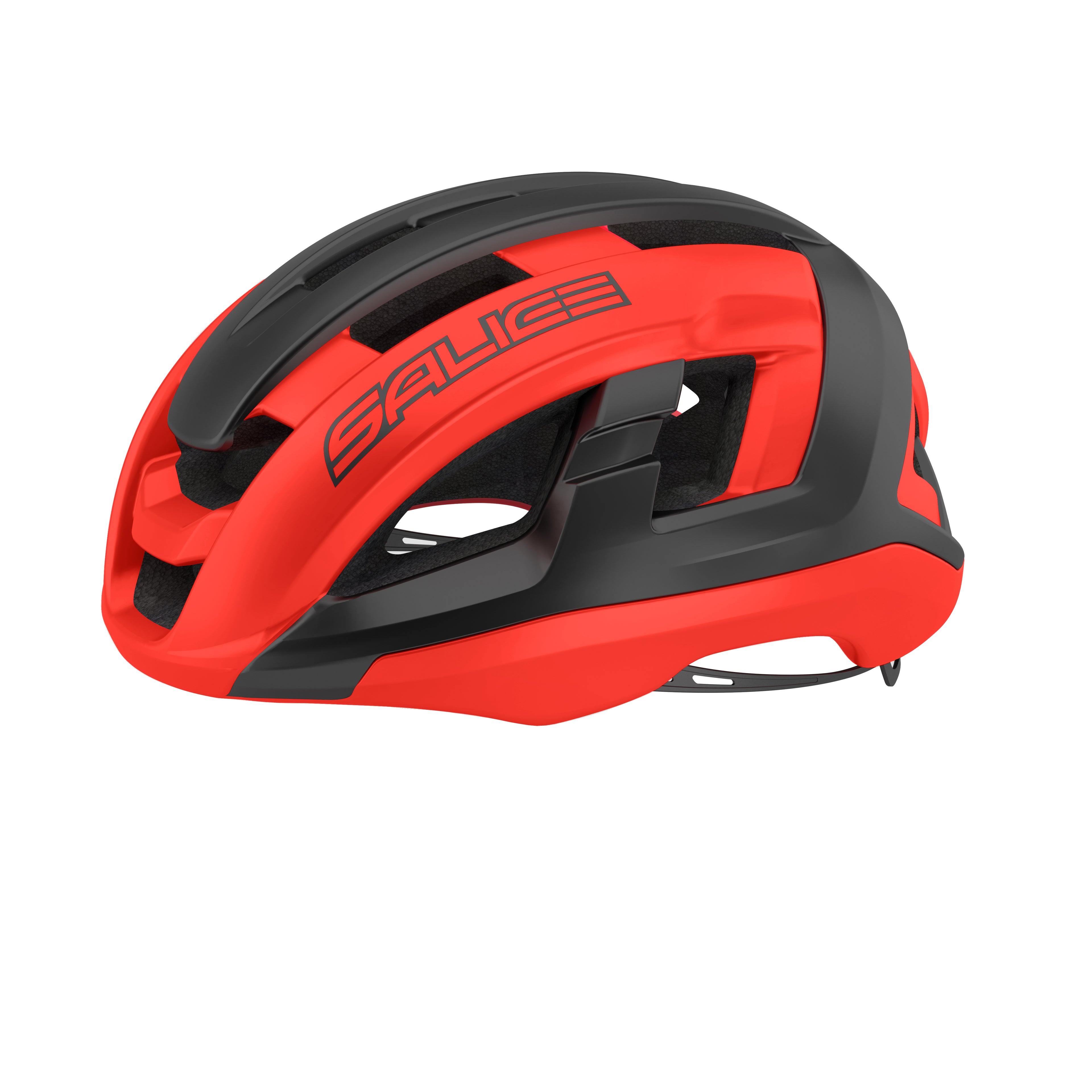 Casco ciclismo Salice Gavia negro rojo aerodinámico estilo ciclismo