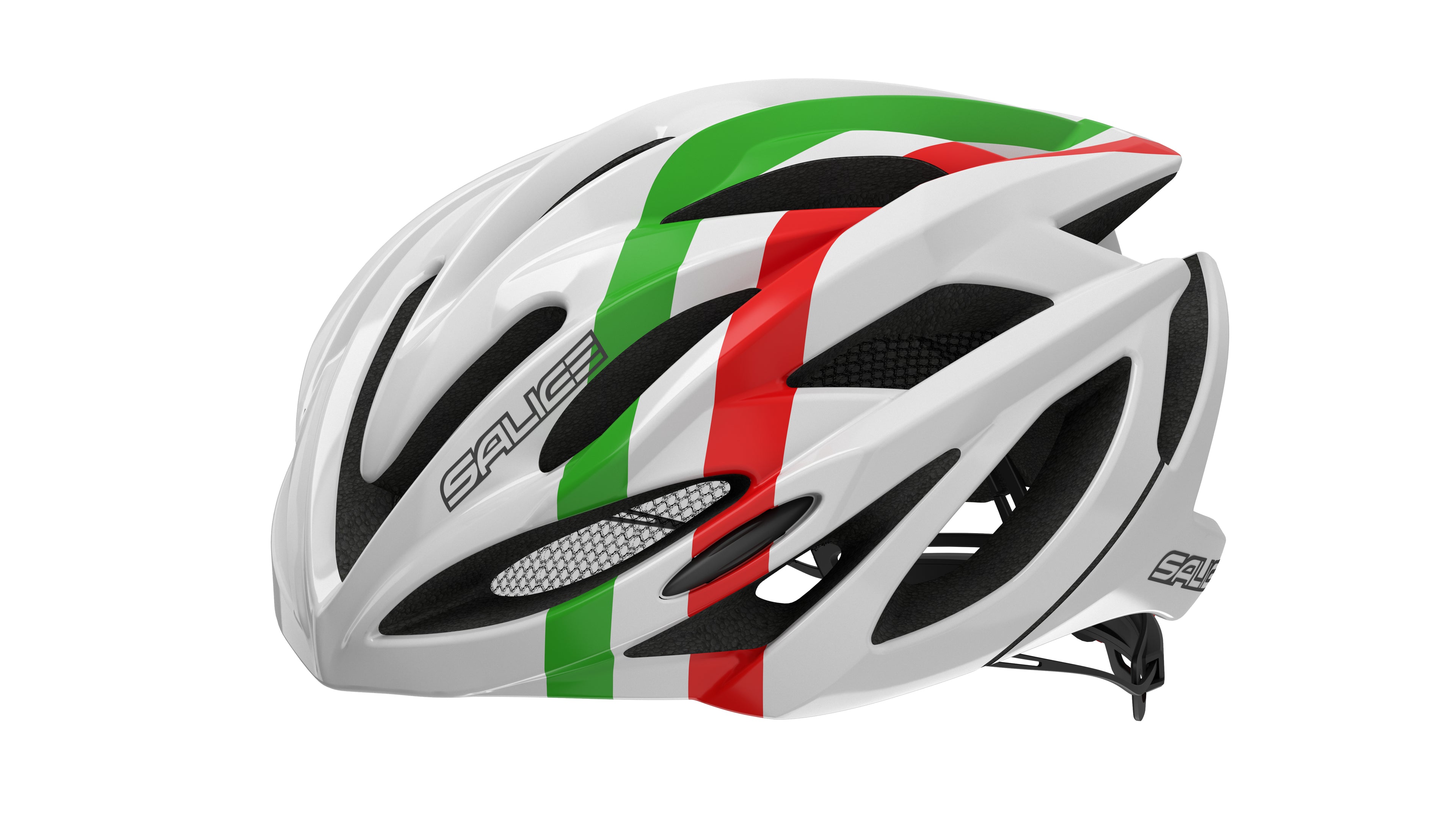 Casco ciclismo Salice Ghibli Edición Italia blanco aerodinámico carretera