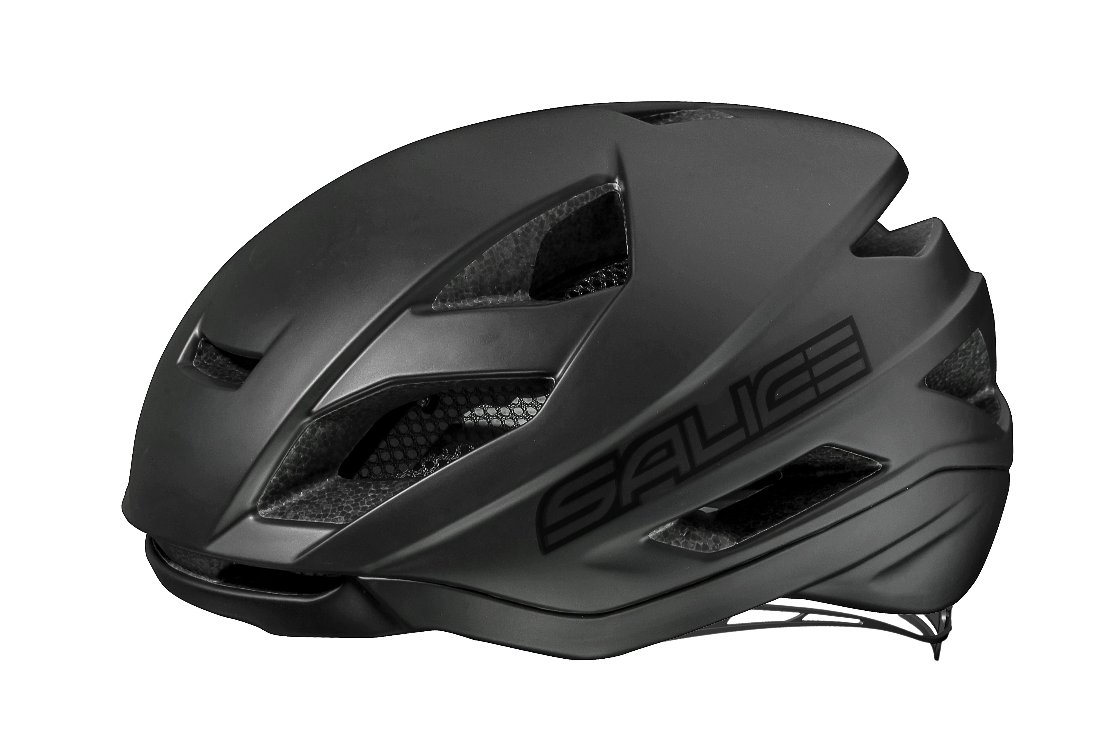 Casco ciclismo Salice Levante negro aerodinámico carretera