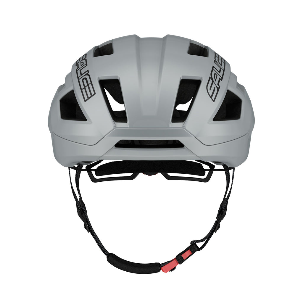 Vista frontal casco Salice Vento gris 2026 aerodinámico ciclismo